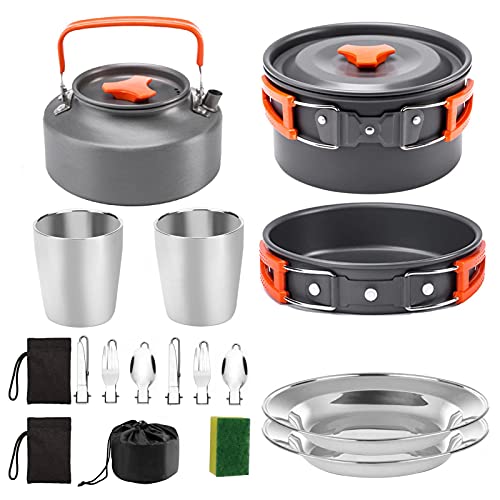 【大値下げ】キャンプ用調理器具セット 調理器具 調理鍋 やかん アウトドア 楽天市場】クッカー セット 11点 クッカーセット ソロキャンプ